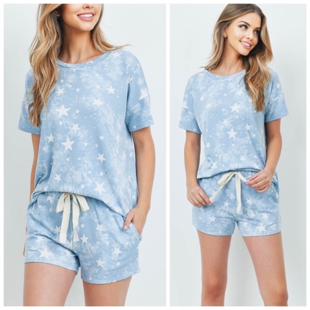BLUE | Star print short set